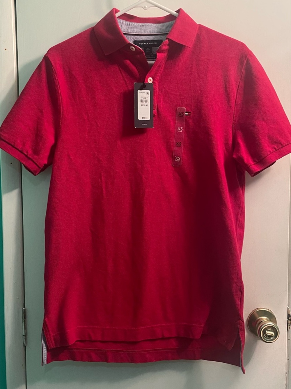 Tommy Hilfiger Men’s Bright Red Polo Shirt NWT